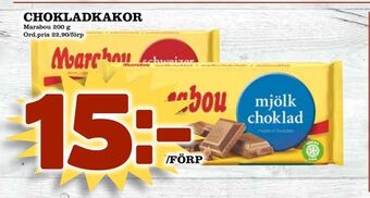 Din Mat Chokladkakor erbjuda