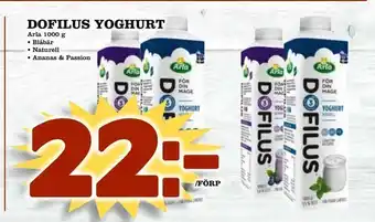 Din Mat Dofilus yoghurt erbjuda