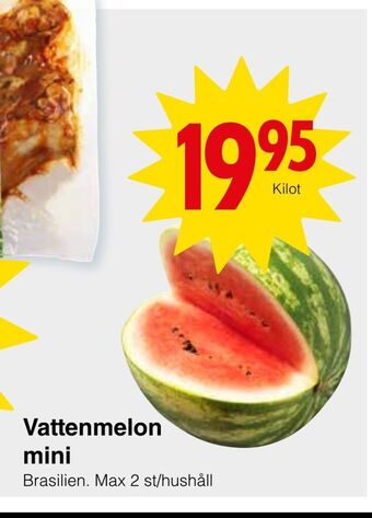 Matöppet Vattenmelon mini erbjuda