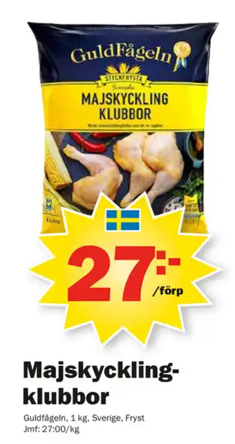 Majskyckling- klubbor 1kg