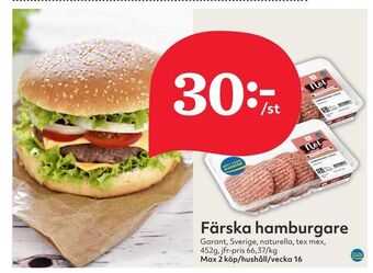 Hemköp Färska hamburgare erbjuda