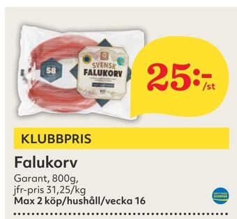 Hemköp Falukorv erbjuda