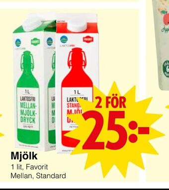 Matöppet Mjölk erbjuda