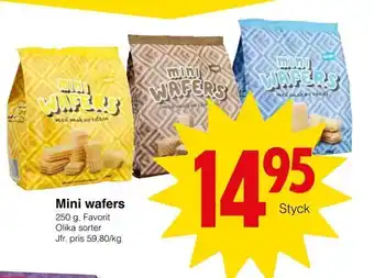 Matöppet Mini wafers erbjuda