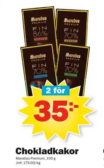 Pekås Chokladkakor 2x100g erbjuda