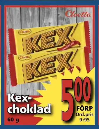 Supergrossen Kex- choklad erbjuda