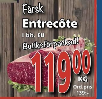 Supergrossen Entrecôte erbjuda