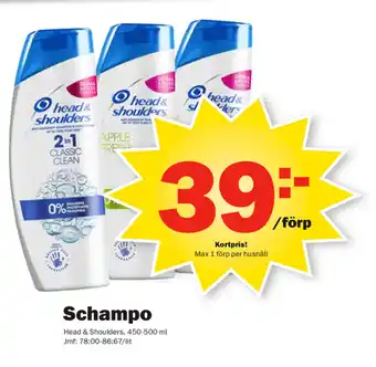Schampo Head & Shoulders 450-500ml