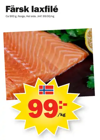Pekås Färsk laxfile 1kg erbjuda