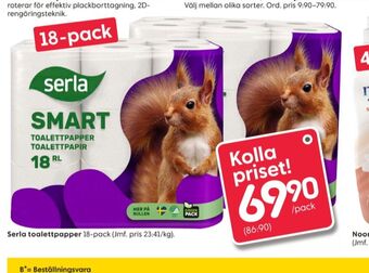 Rusta Smart toalettpapper erbjuda
