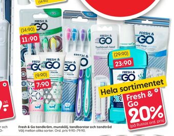 Rusta Fresh & go tandkräm erbjuda
