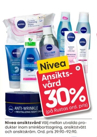 Rusta Nivea erbjuda