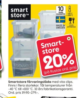 Rusta Smartstore erbjuda