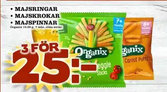 Majsringar • majskrokar • majspinnar