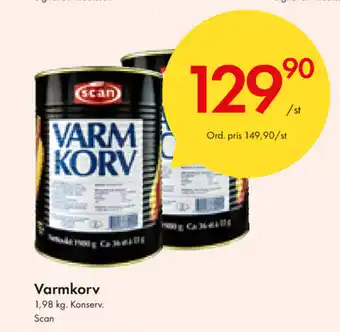 Snabbgross Varmkorv 1,98kg erbjuda