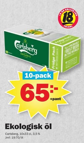 Pekås Ekologisk öl erbjuda