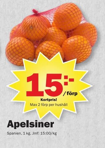 Pekås Apelsiner erbjuda