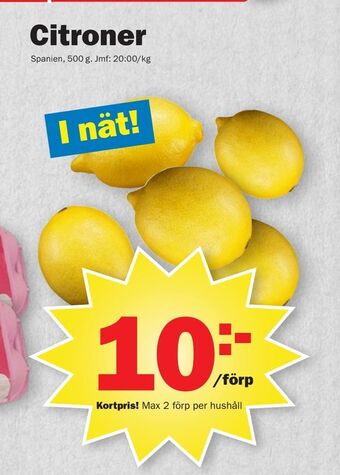 Pekås Citroner erbjuda