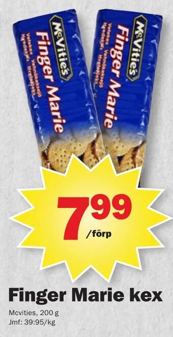 Pekås Finger Marie kex erbjuda