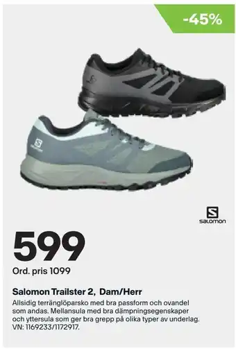 XXL Salomon Trailster 2, Dam/Herr erbjuda