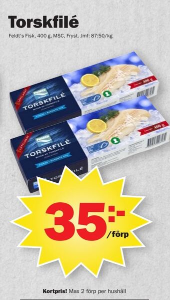 Pekås Torskfilé erbjuda