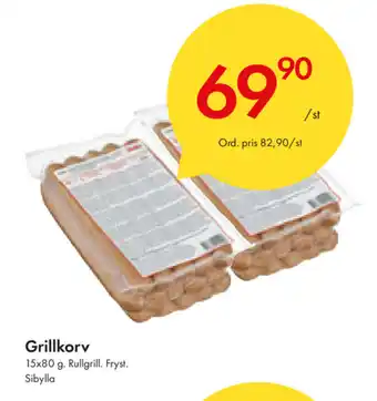 Snabbgross Grillkorv 15x80g erbjuda
