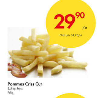 Snabbgross Pommes Criss Cut 2,5kg erbjuda