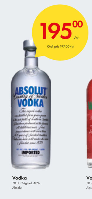 Snabbgross Vodka 70cl erbjuda