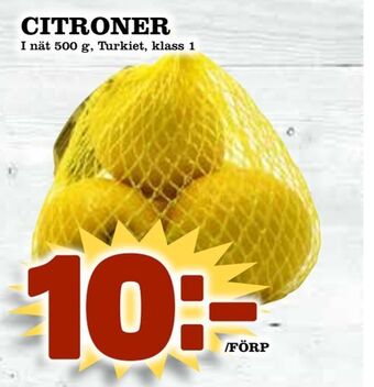 Supergrossen Citroner erbjuda