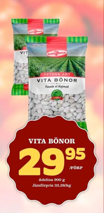 Supergrossen Vita bönor erbjuda
