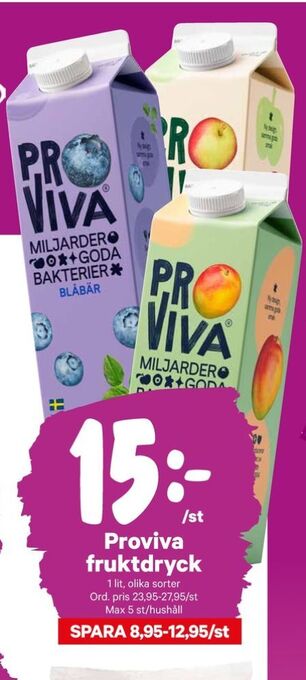 City Gross Proviva fruktdryck erbjuda