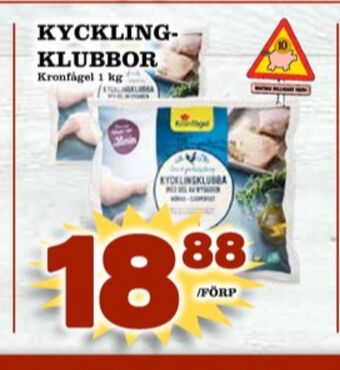 Matdax Kronfågel kycklingklubbor erbjuda