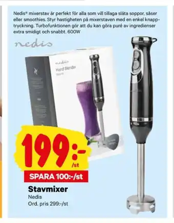 City Gross Nedis stavmixer erbjuda