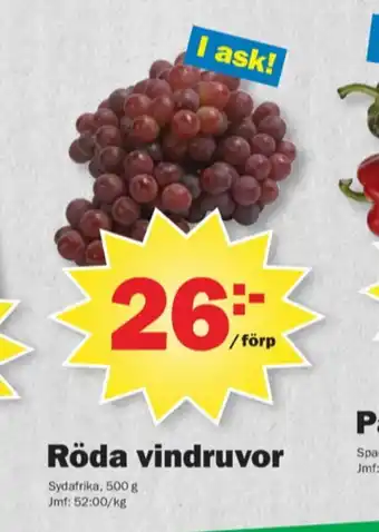Pekås Scan vindruvor erbjuda