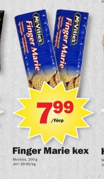 Pekås Mcvities finger marie kex erbjuda