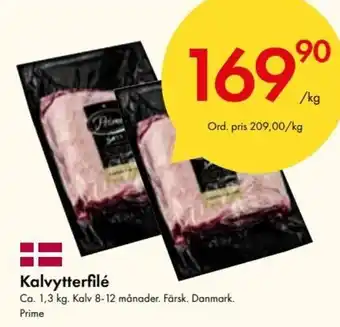 Prime Kalvytterfilé 1,3 kg