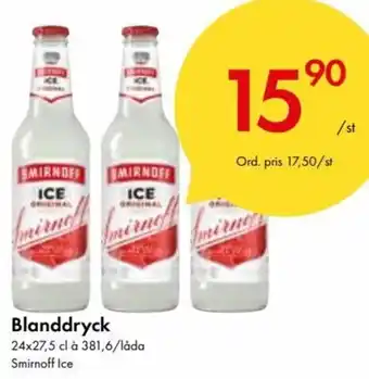 Snabbgross Smirnoff Ice Blanddryck 24x27,5 cl erbjuda