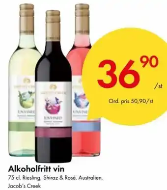 Snabbgross Jacob's Creek Alkoholfritt vin 75 cl erbjuda