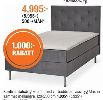Mio Kontinentalsäng erbjuda