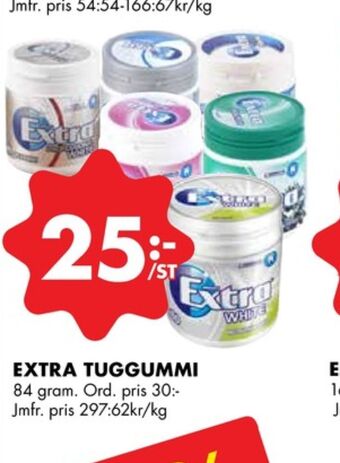 ÖoB Extra tuggummi erbjuda