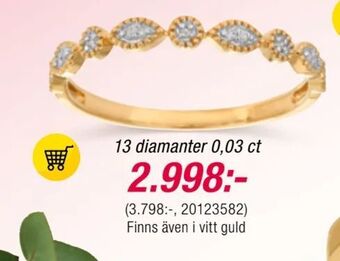 Guldfynd 13 diamanter 0,03 ct erbjuda