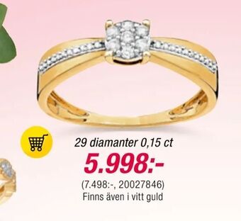 Guldfynd 29 diamanter 0,15 ct erbjuda