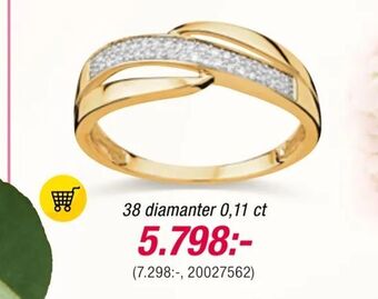 Guldfynd 38 diamanter 0,11 ct erbjuda