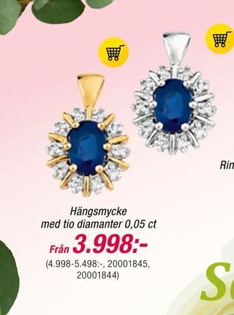 Guldfynd Hängsmycke med tio diamanter 0,05 ct erbjuda