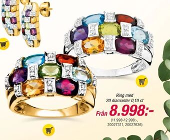 Guldfynd Ring med 20 diamanter 0,10 ct erbjuda