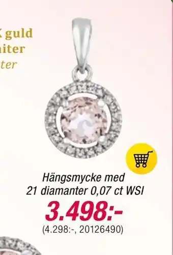 Guldfynd Hängsmycke med 21 diamanter 0,07 ct WSI erbjuda