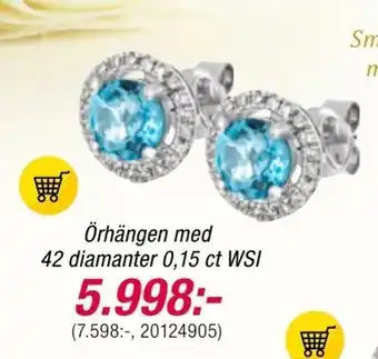 Guldfynd Örhängen med 42 diamanter 0,15 ct WSI erbjuda