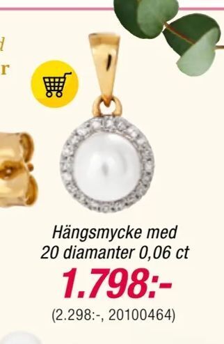 Guldfynd Hängsmycke med 20 diamanter 0,06 ct erbjuda