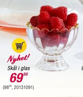 Guldfynd Skål i glas erbjuda