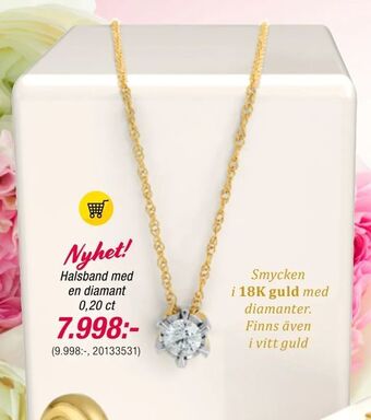Guldfynd Halsband med en diamant 0,20 ct erbjuda